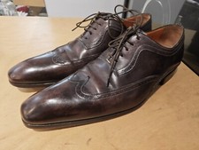 Italian Chic Santoni 800€ Men's Leather Shoes Size US6/UK5/EU39.5 Made in Italy 