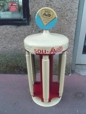 PRESENTOIR  TOURNIQUET DISTRIBUTEUR DE BOITE DE CIRAGE SOLIBRILLE / ANNEES 60  