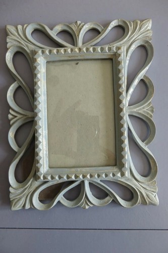 Cadre photo bois - vieilli, gris