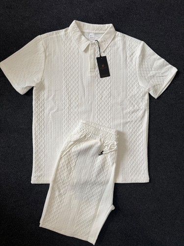White textured ord set - textured,