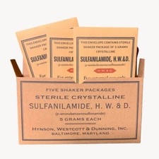 Set De Sachets Sulfanilamide Avec Boîte Reproduction US GI WW2 WWII Medic