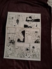 GERON . PLANCHE ORIGINALE ARSENE LUPIN LE BOUCHON DE CRISTAL M. LEBLANC . 1989