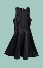 Magnifique Ted Baker London Petite robe noir patineuse 36 T1