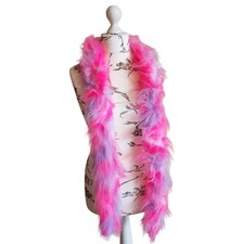 Écharpe Rose Et Lilas 75mm Douce Pile Fluffy Épaisse Chaude Écharpe D'Hiver