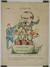 Gavroche à Badinguet Circa 1870 Estampe en couleur Politique Caricature