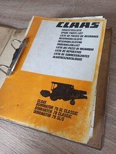 Livret Piece Claas Dominator 78s