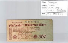BILLET ALLEMAGNE - 500