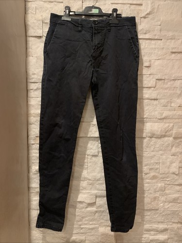 Pantalon bleu marine pull bear - pantalon,