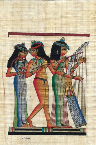 Papyrus egyptien signé - egyptien.,