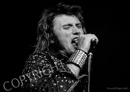 Photo johnny hallyday chant - a4,