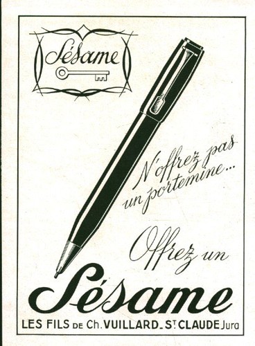 Publicité ancienne stylo