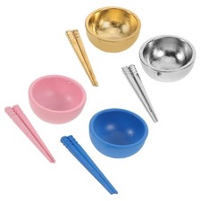  4 Set Mini Vaisselle Pour Maison De Poupée Miniature Décoration Cuisine