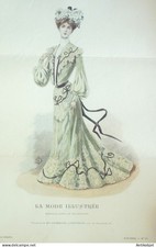 Gravure Mode illustree 1902 #