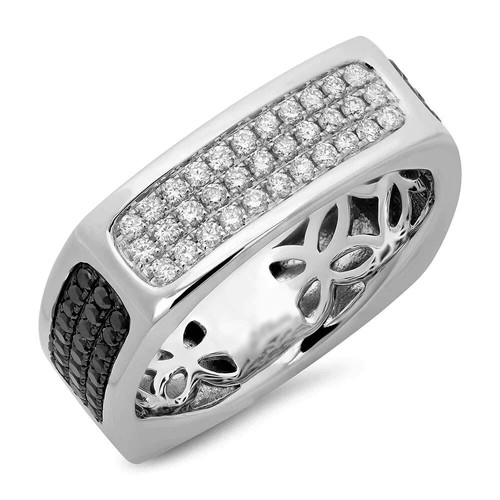 Hommes 14k noir blanc - or,