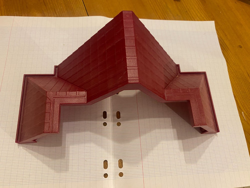 Playmobil toit rouge maison - toit,