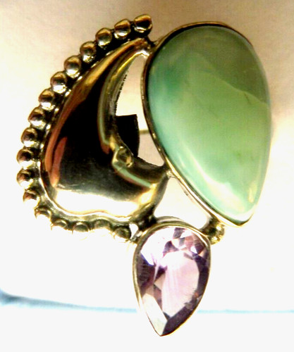 Bague larimar améthyste - bague,