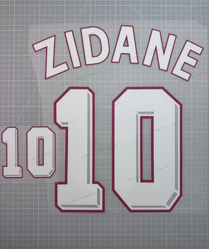 Flocage nameset zidane - nameset,