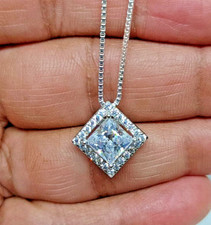 Collier Pendentif Solitaire En