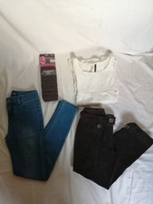 LOT de 4 vêtements 34 tunique été blanc dentelle Naf Naf jean's femme fille ado