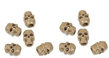 LOT DE 10 STOP CORDON TETE DE MORT COYOTE TAN BOULES D'ARRETS SKULL STOPPER