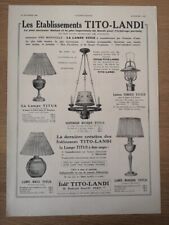 Publicité 1930 Tito Landi lampes Titus Paris/briquet stylo Alfred Dunhill 2760