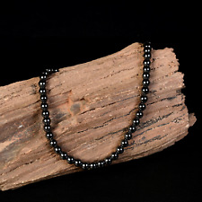 Collier de perles en hématite de 8 mm longueur 42-43 cm #D84-02