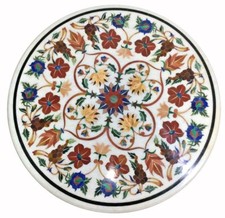 61cm x Marbre Table Top Pietra Dura Floral Incrustation Maison Décoration Jardin