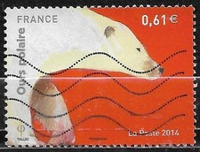 FRANCE oblitéré 2014 Protection des ours Ours polaire Y&T N° 4846