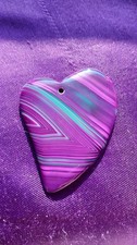 Pendentif Coeur Agate Violet