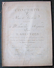CONCERTO F pour violon par R. KREUTZER Ed. Chérubini, Méhul