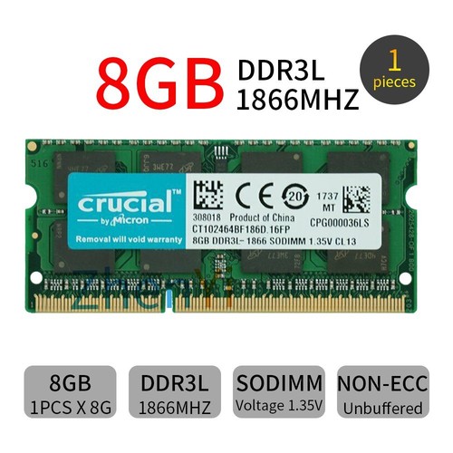 Crucial 8gb ddr3l pc3l - crucial,