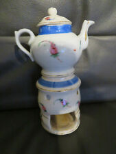 TISANIERE VEILLEUSE PORCELAINE DE PARIS  3 PIECES