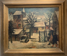 CHARLES WALCH  (1898-1948) ANCIENNE ESTAMPE PETITE NEIGE EDITION BRAUN & CIE