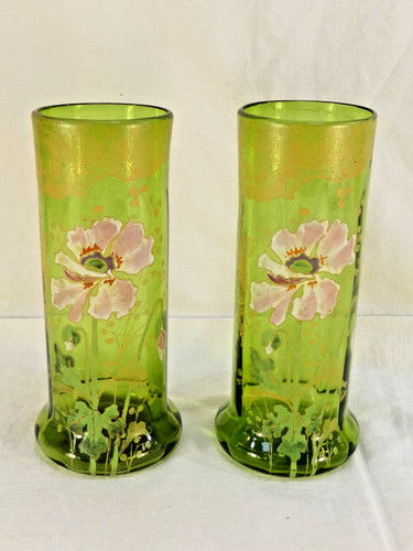 Paire vases legras verre - legras, en
