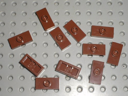 Lego redbrown plates ref - 11,