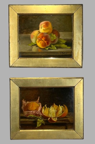 Pair paintings oils - oils, on