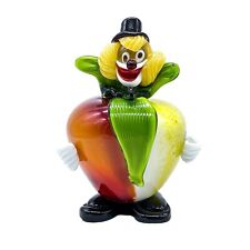 Clown En Verre Murano En Forme De Pomme Figurine De Clown Art En Verre | 16,5 Cm