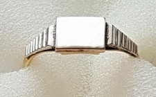 CHEVALIERE PLAQUE OR ET ARGENT