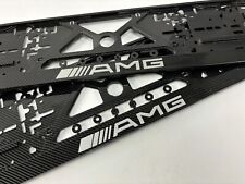 2 x cadre support de plaque d'immatriculation Mercedes Benz AMG carbone