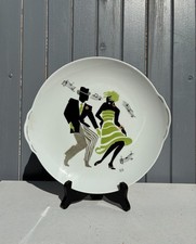 PLAT DESSERT TARTE - PLATEAU FROMAGES - PORCELAINE LIMOGES - "JAZZ" - VINTAGE