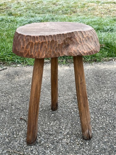Ancien tabouret tripode - tabouret,