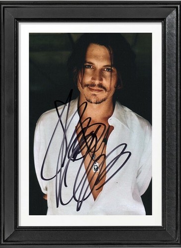 Johnny depp autographe cadre - johnny,