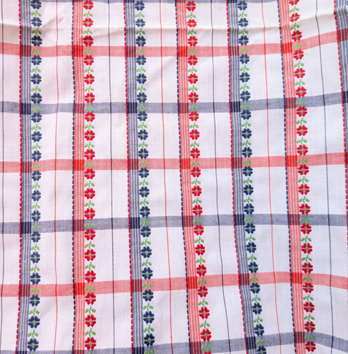 Coupon ancien tissu fleurs - ancien,