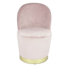 Fauteuil Glamour Couleur Rose Poudré Décoration Maison Chambre Bureau Magasin