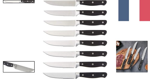 Set couteaux steak - 8, à