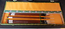 pinceaux de calligraphie chinoise dans leur coffret vintage