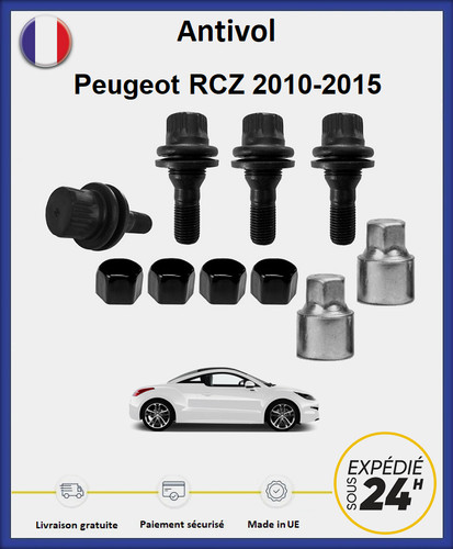 écrous antivol roues noir - antivol,