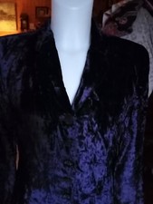 REDINGOTE EN VELOURS FROISSÉ