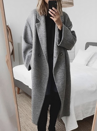 Zara manteau long gris
