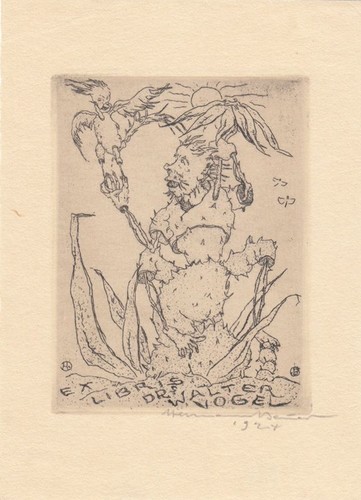 Exlibris livre art hermann - exlibris, d'art